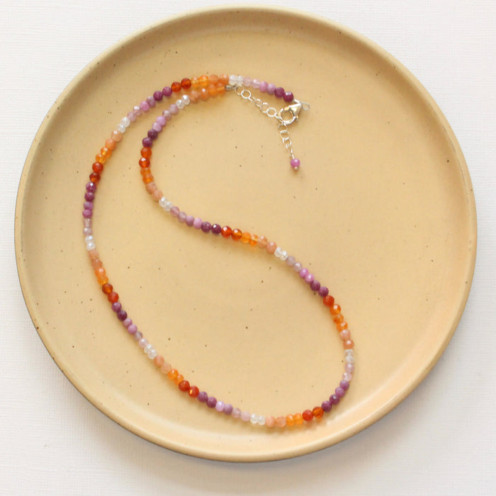Beaded Sapphic Sunset Necklace