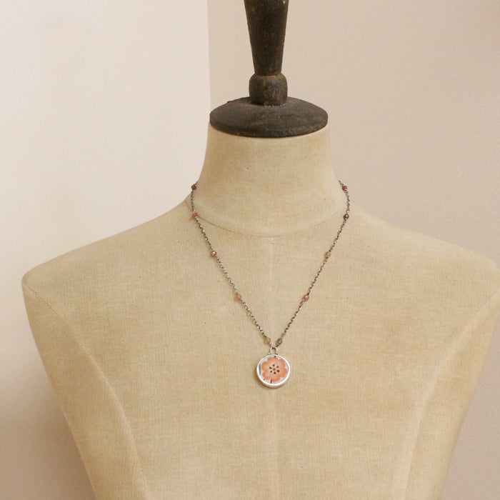Peach Blossom & Andesine Necklace