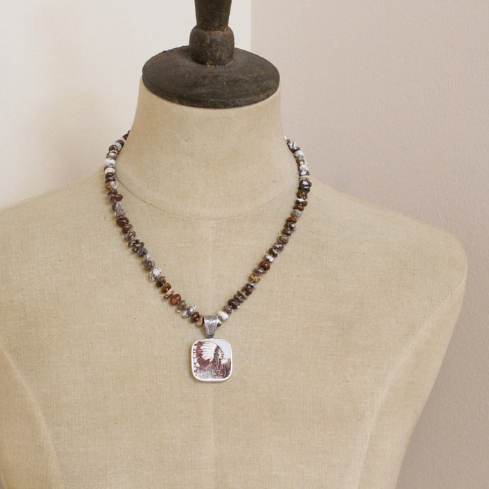Knotted Wild Horse Magnesite Necklace