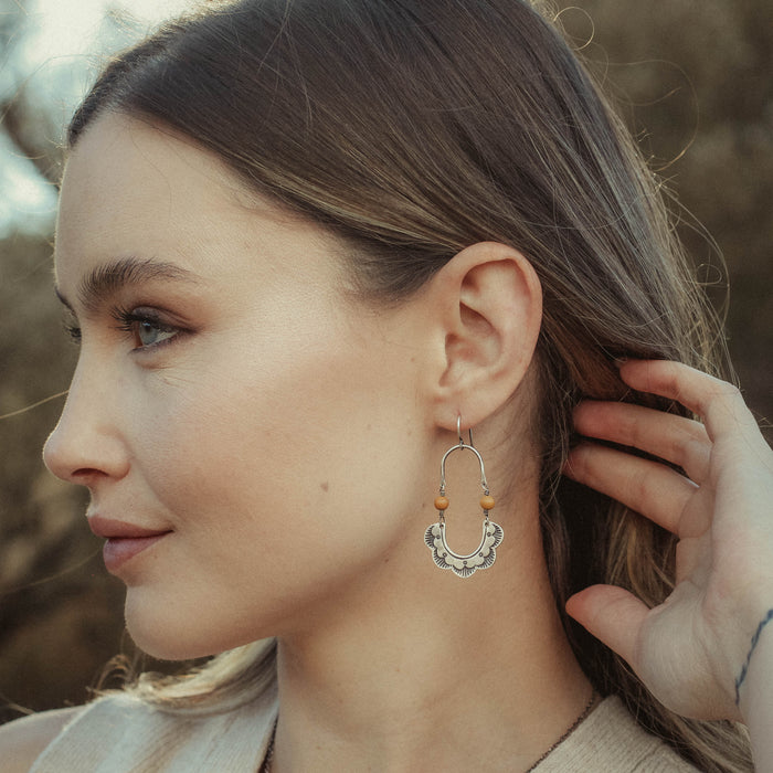 Columbine Mookaite Hoop Earrings