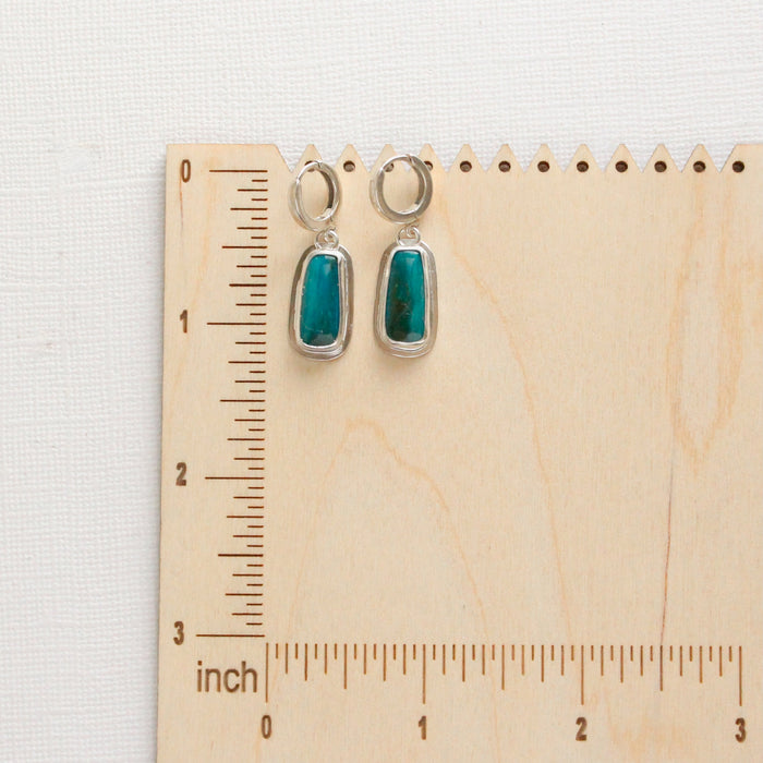 Peruvian Opal Huggie Hoop Earrings