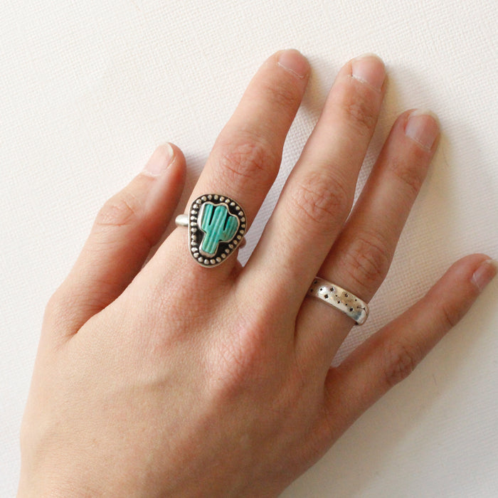 Turquoise Cactus Ring