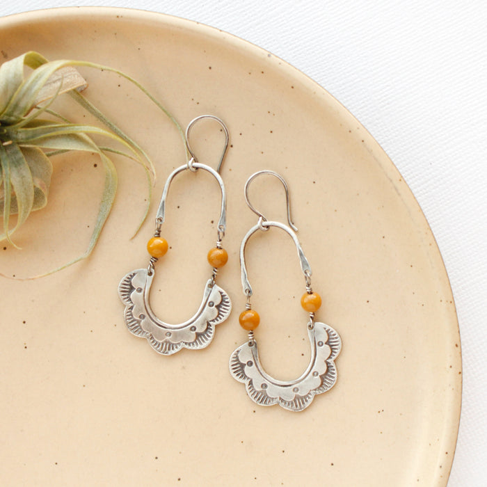 Columbine Mookaite Hoop Earrings