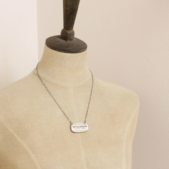 Wisconsin Bar Necklace