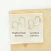 The bright silver earwire options